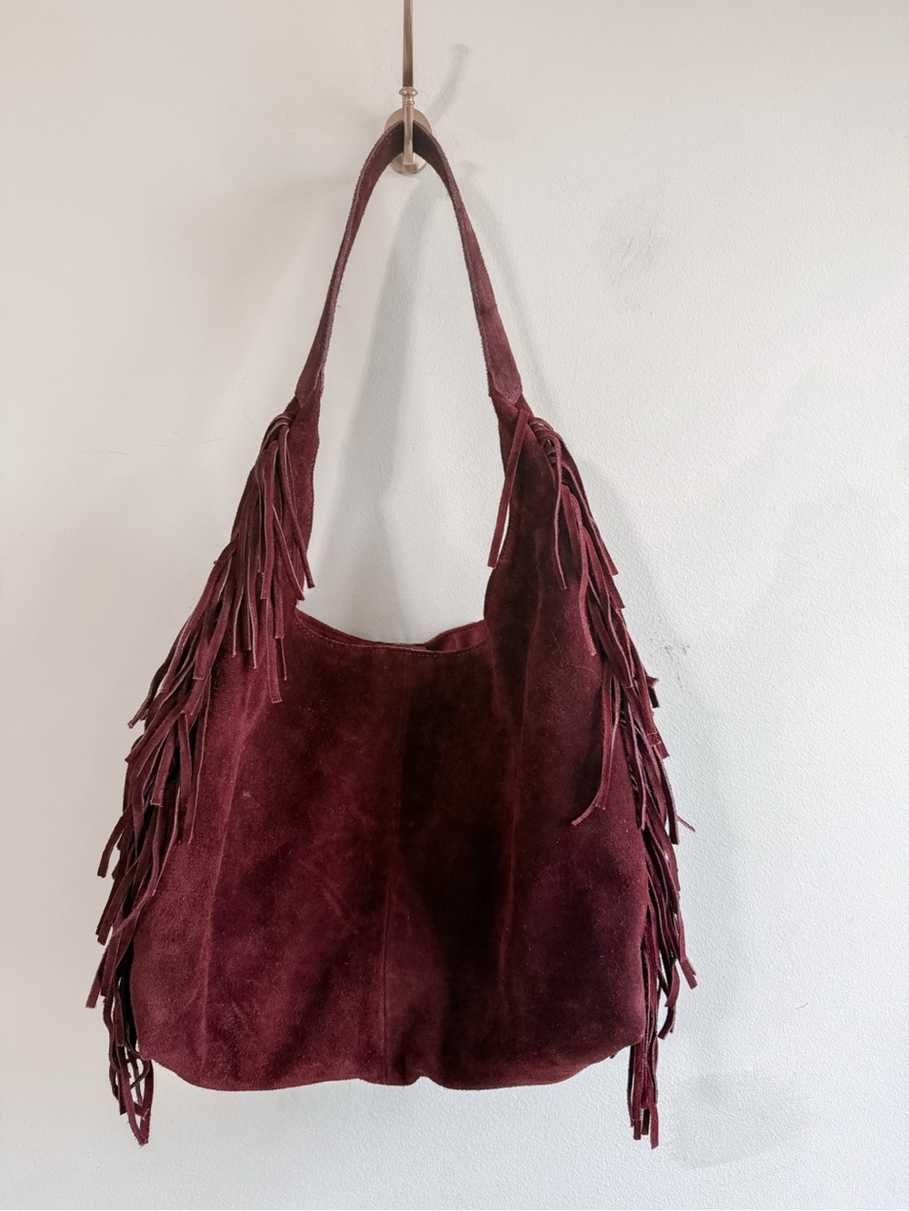 Haute Hippie Hobo Suede Fringe Shoulder Bag - Picture 4 of 9